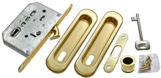 MHS150 L SG, комплект для раздвижных дверей, цвет - мат.золото фото купить Москва
