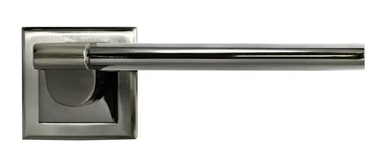 AGBAR, ручка дверная MH-21 SN/BN-S, на квадратной накладке, цвет - бел. никель/черн. никель фото купить в Москве