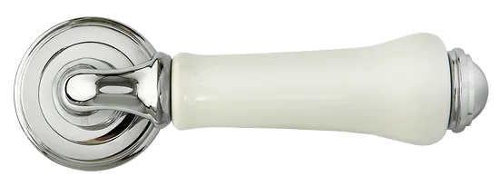 UMBERTO, ручка дверная MH-41-CLASSIC PC/W, цвет- хром/белый фото купить в Москве