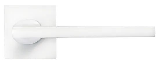 KAFFEE, ручка дверная на квадратной накладке MH-50-S6 W, цвет - белый фото купить в Москве
