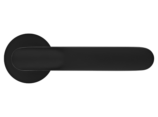 GARAK  ручка дверная на круглой розетке 6 мм, MH-59-R6 BL, цвет - чёрный фото купить в Москве