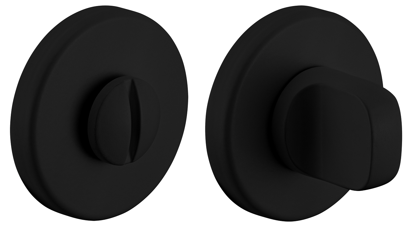 Завертка сантехническая LUX-WC-R5 NERO-ST, цвет - черный soft-touch фото купить Москва