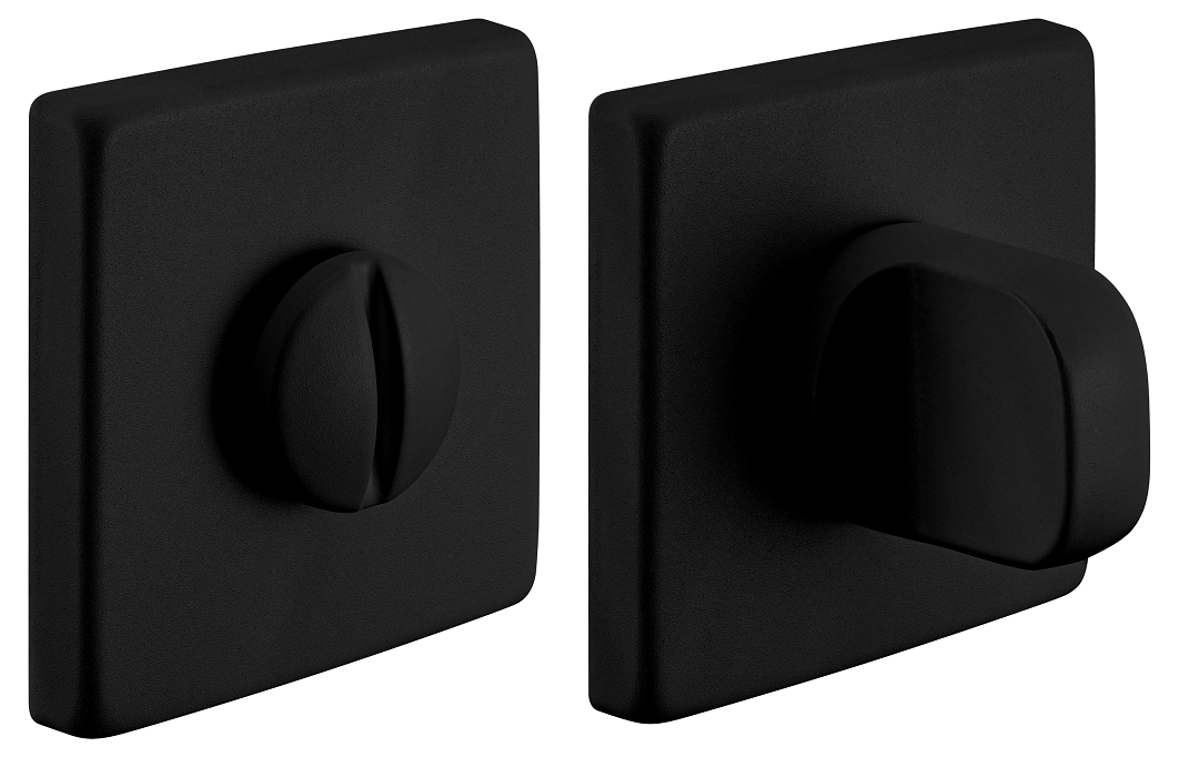 Завертка дверная LUX-WC-S5 NERO-ST, цвет - черный soft-touch фото купить Москва