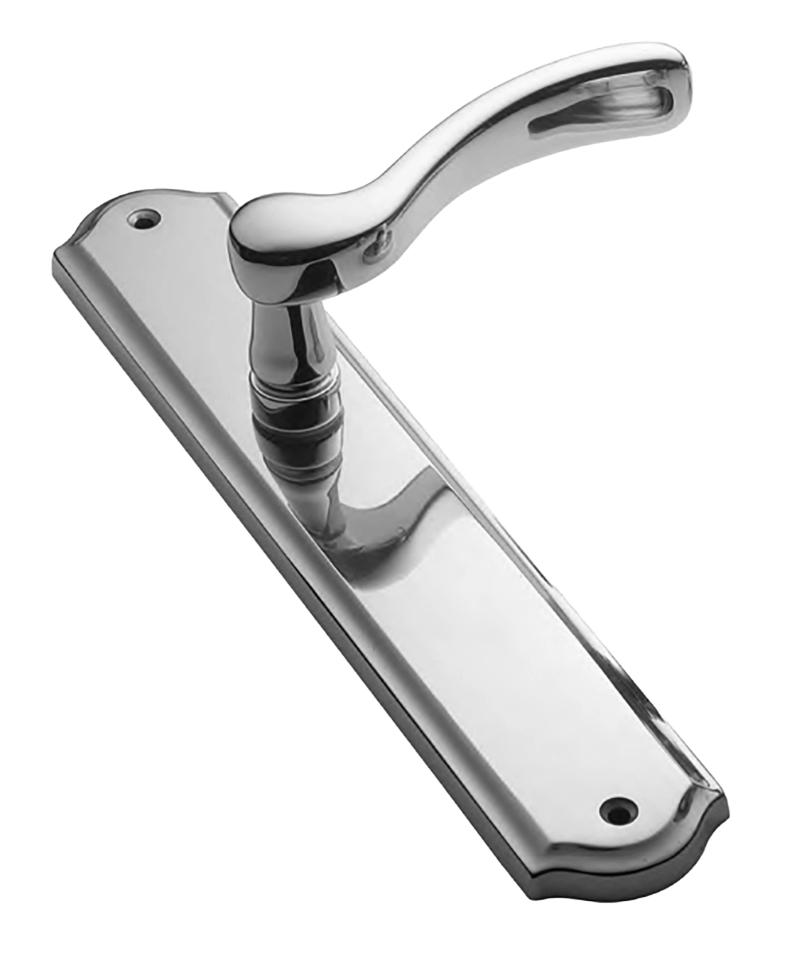 Ручка дверная ERICA PL CRO на планке, цвет хром, латунь фото купить Москва