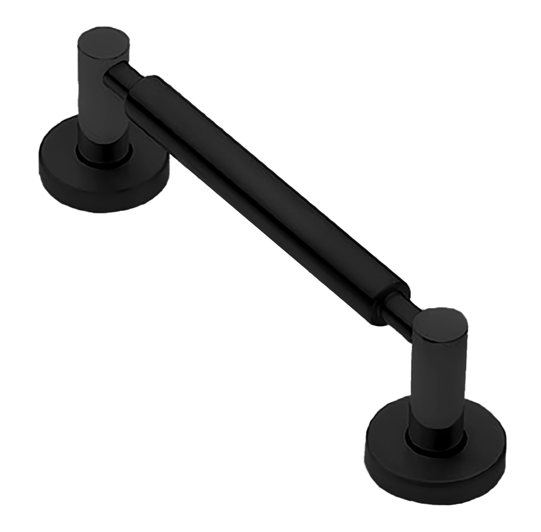 Ручка-скоба дверная CLOUD PH NERO на круглой розетке, цвет черный, латунь фото купить Москва