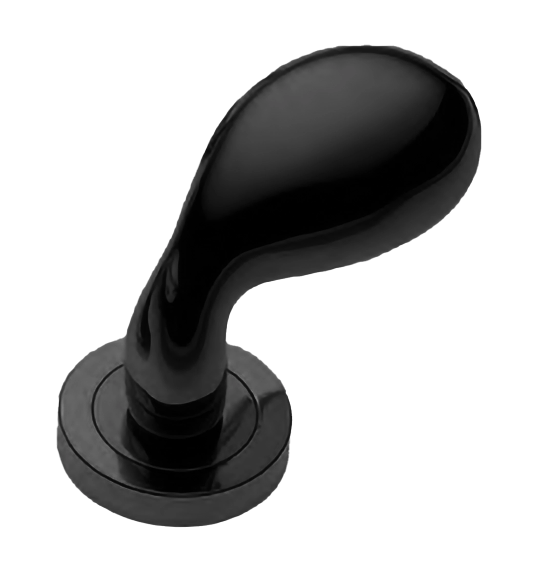 Ручка дверная AIR-2 R2 NERO раздельная на круглой розетке, цвет черный, латунь фото купить Москва