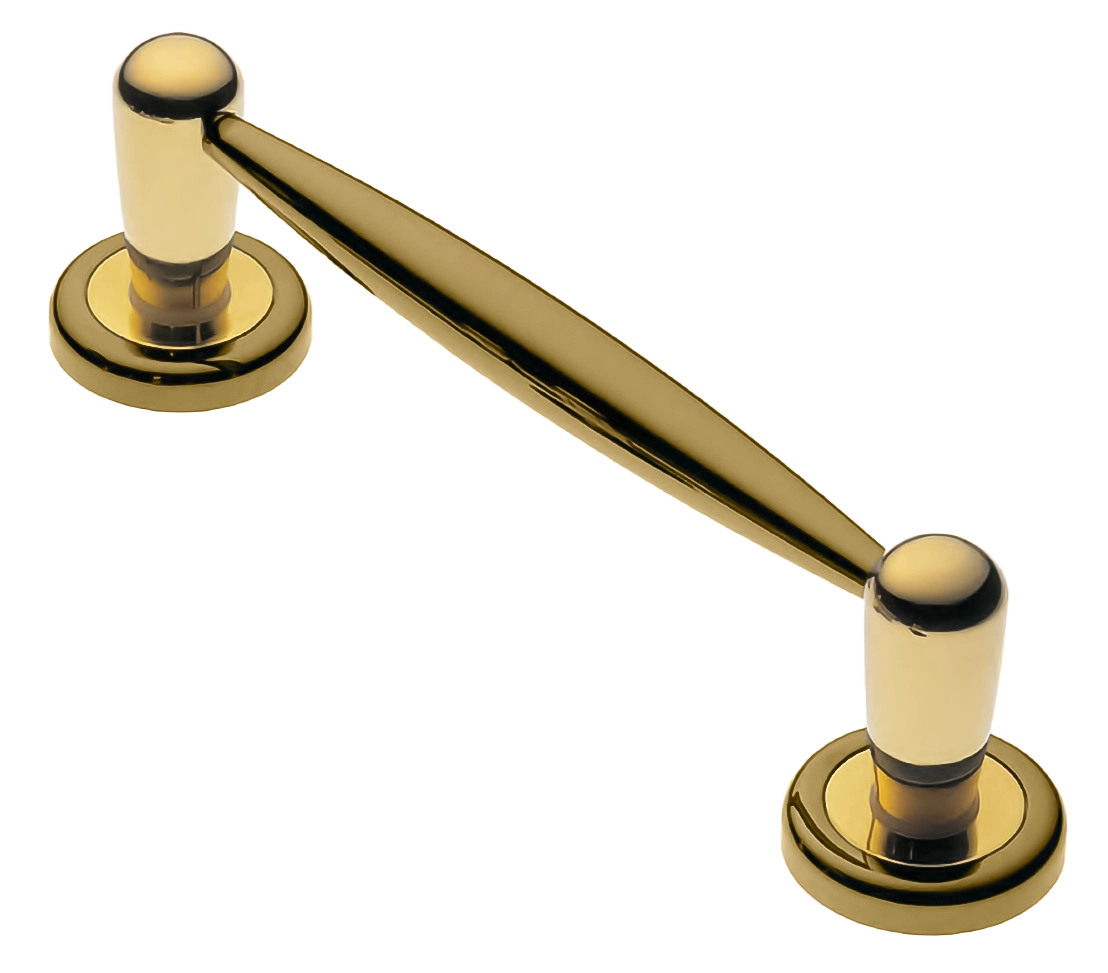 Ручка-скоба дверная Ручка-скоба дверная PINOKKIO PH OTL на круглой розетке, цвет золото, латунь фото купить Москва