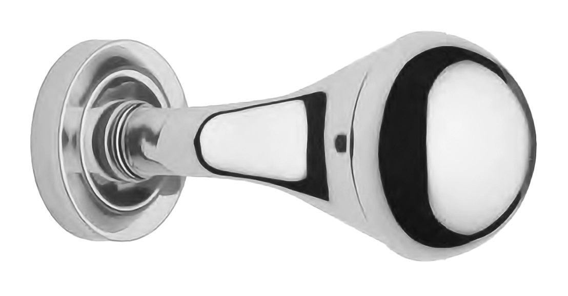 Поворотная ручка-кноб ART.402 CRO на круглой розетке, цвет хром, латунь фото купить Москва