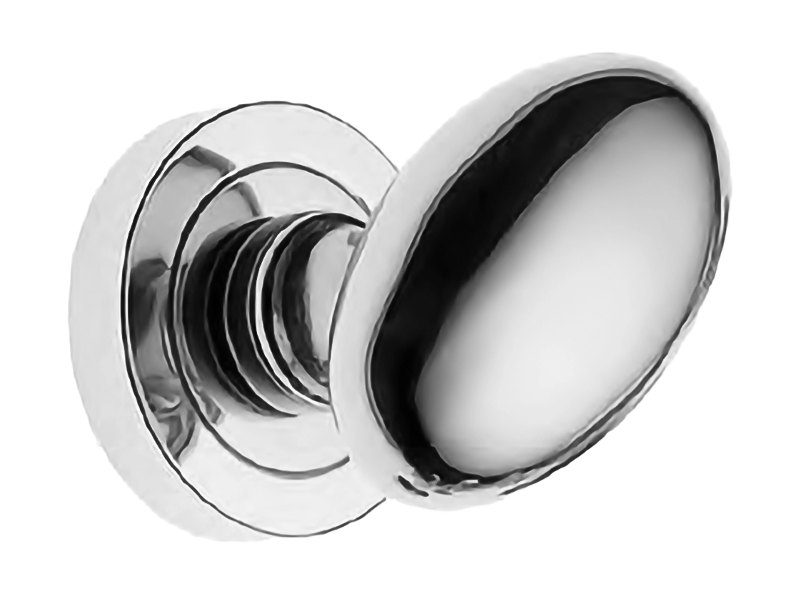 Поворотная ручка-кноб ART.440 CRO на круглой розетке, цвет хром, латунь фото купить Москва