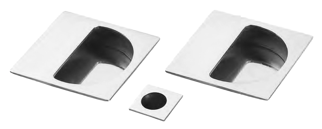 Комплект ручек для раздвижных дверей ART.72/Q CRO с пальчиковой ручкой и заверткой WC, цвет хром, латунь фото купить Москва