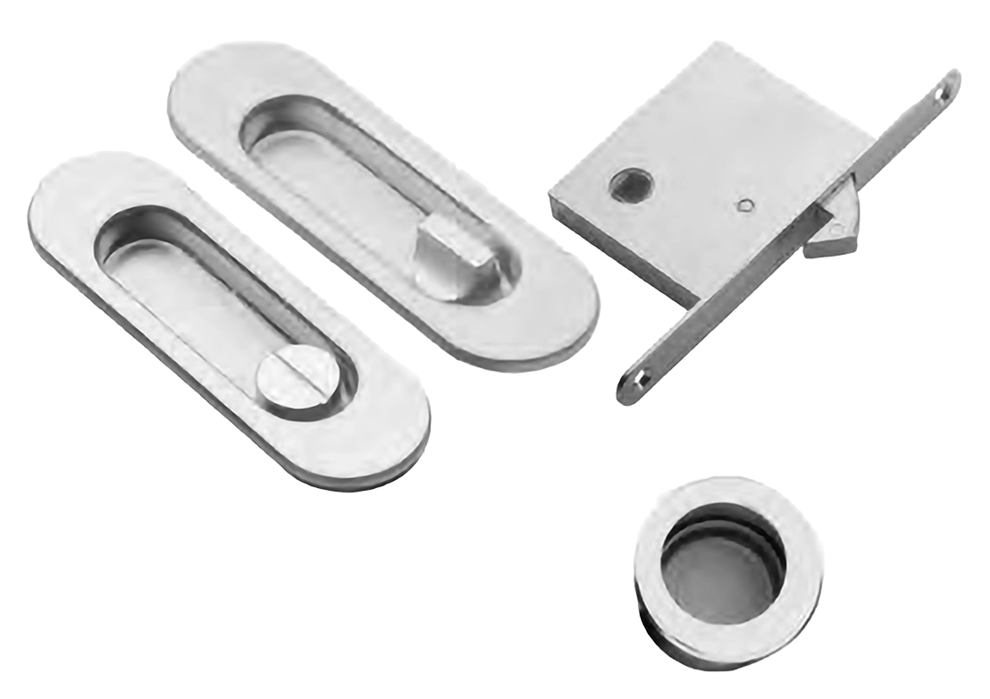 Комплект ручек для раздвижных дверей ART.59 CRO с заверткой WC, цвет хром, латунь фото купить Москва