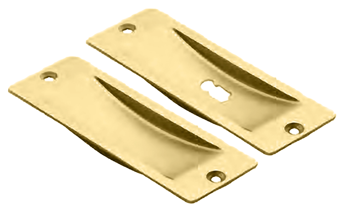 Комплект ручек для раздвижных дверей ART.51 OSA под ключ, цвет матовое золото, латунь фото купить Москва