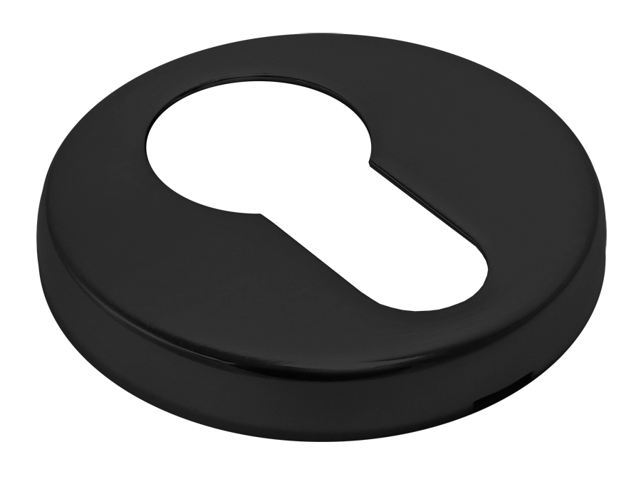 Накладка на ключевой цилиндр LUX-KH-R3-E NERO на круглой розетке, цвет - черный фото купить в Москве