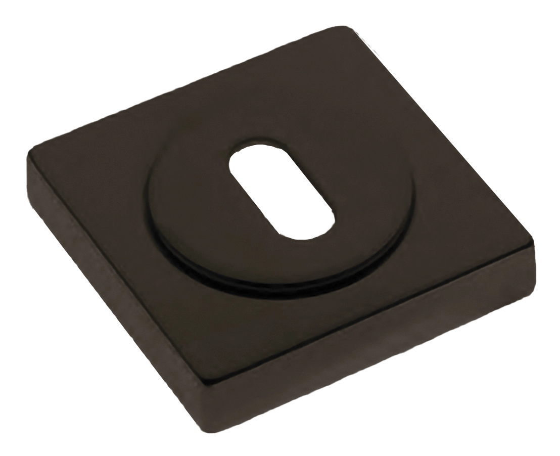 Накладка на ключевой цилиндр LUX-FK-S2 ANT на квадратной розетке под ключ буратино, цвет - антрацит фото купить Москва