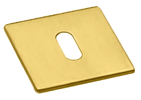 Накладка на ключевой цилиндр LUX-FK-S1 OSA на квадратной розетке под ключ буратино, цвет - матовое золото фото купить Москва