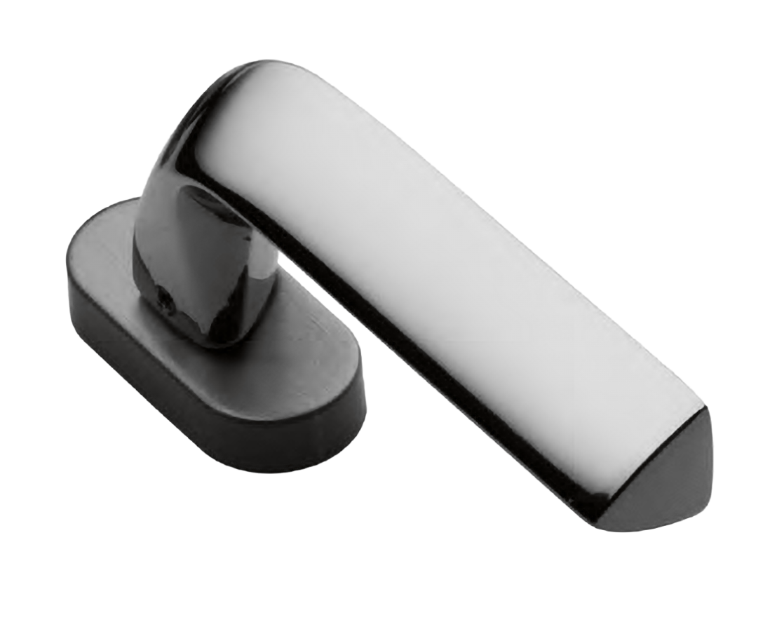 Ручка оконная MATRIX W1 CRO на прямоугольной розетке, цвет хром, латунь фото купить Москва