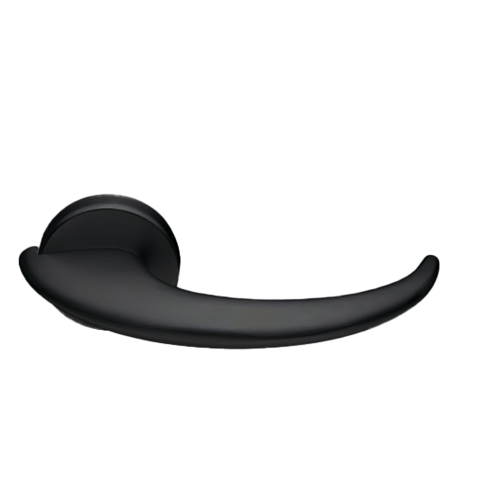 Ручка дверная ABUNDANCE PF NERO раздельная на круглой розетке, цвет - черный фото купить Москва