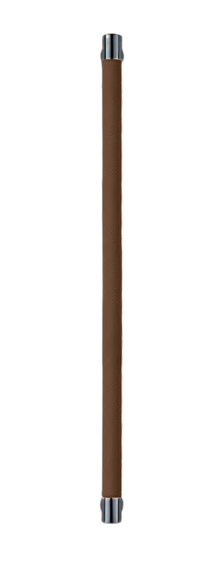 Ручка-скоба HIDE LEATHER PH/A NERO/TESTA DI MORO без розетки, цвет черный/темно-коричневый без розетки, латунь фото купить Москва