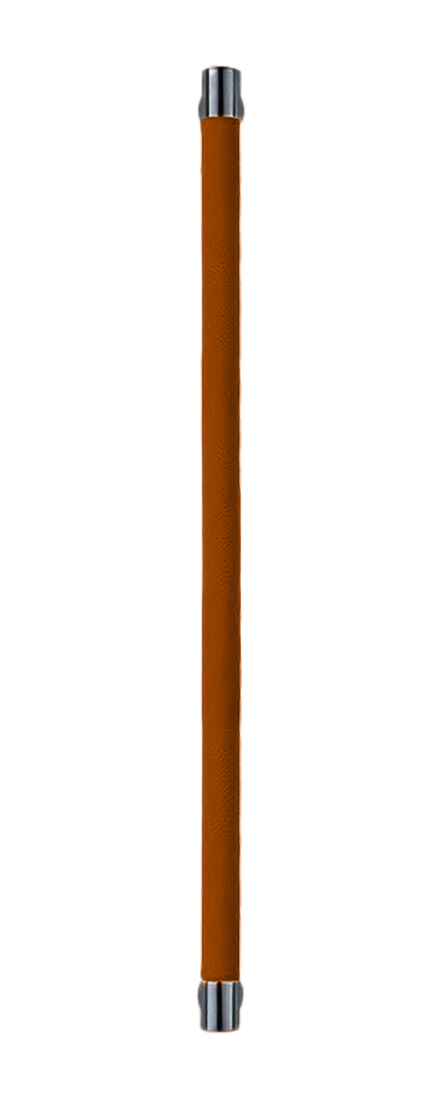 Ручка-скоба HIDE LEATHER PH/A NERO/CUOIO без розетки, цвет черный/светло-коричневый без розетки, латунь фото купить Москва