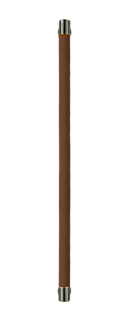 Ручка-скоба HIDE LEATHER PH/A ANT/TESTA DI MORO без розетки, цвет антрацит/темно-коричневый без розетки, латунь фото купить Москва