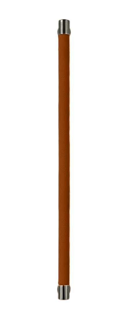 Ручка-скоба HIDE LEATHER PH/A ANT/CUOIO без розетки, цвет антрацит/светло-коричневый без розетки, латунь фото купить Москва