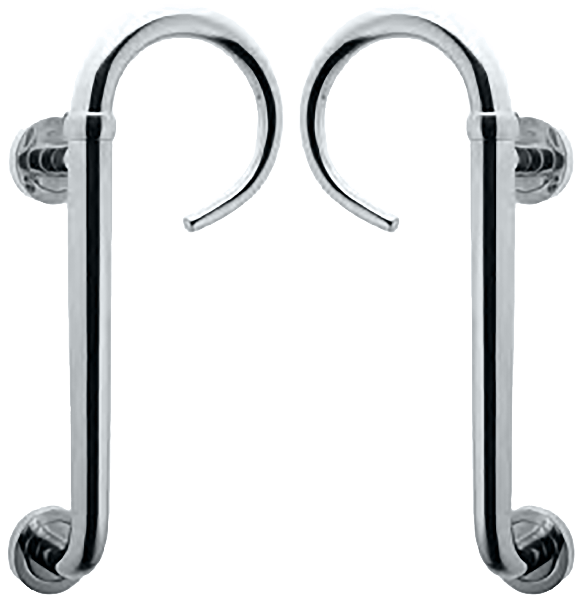 Комплект ручек-скоб LANGOUST PH CRO на круглой розетке, цвет хром, латунь фото купить Москва