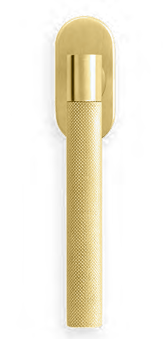 Ручка оконная HIDE TIME W1 OSA на прямоугольной розетке, цвет матовое золото, латунь фото купить Москва