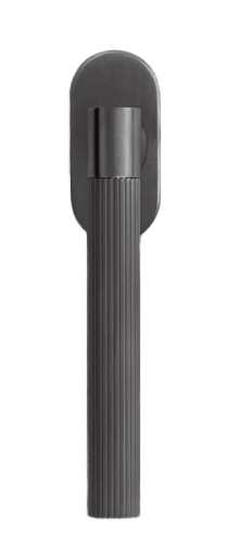 Ручка оконная HIDE DISTANCE W1 NERO на прямоугольной розетке, цвет черный, латунь фото купить Москва