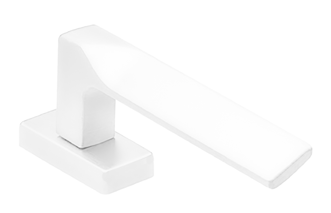 Ручка оконная FIORD W1 BIA на прямоугольной розетке, цвет белый, ЦАМ фото купить Москва