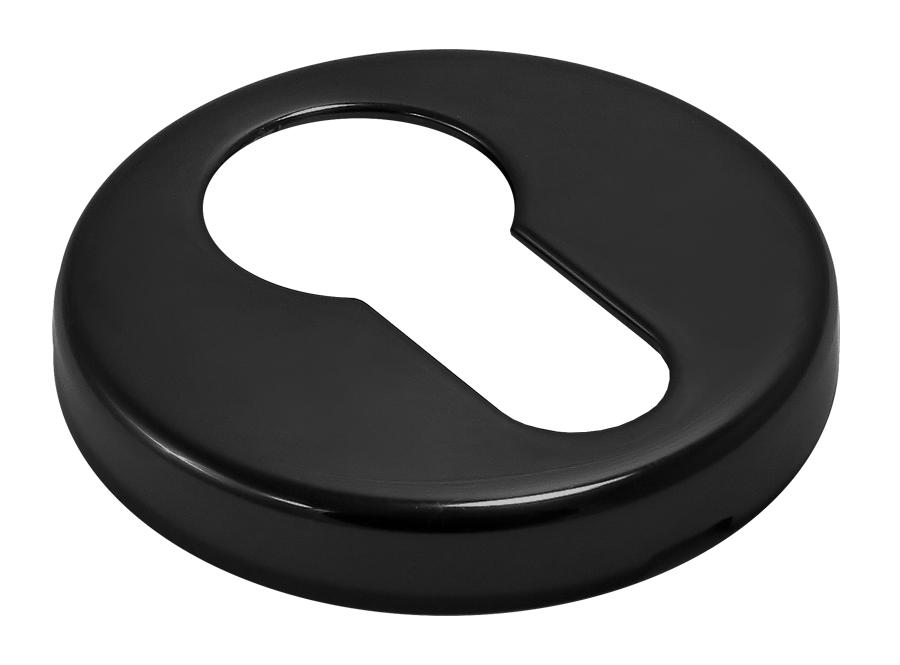 Накладка на ключевой цилиндр LUX-KH-R3 NERO на круглой розетке, цвет - черный фото купить в Москве