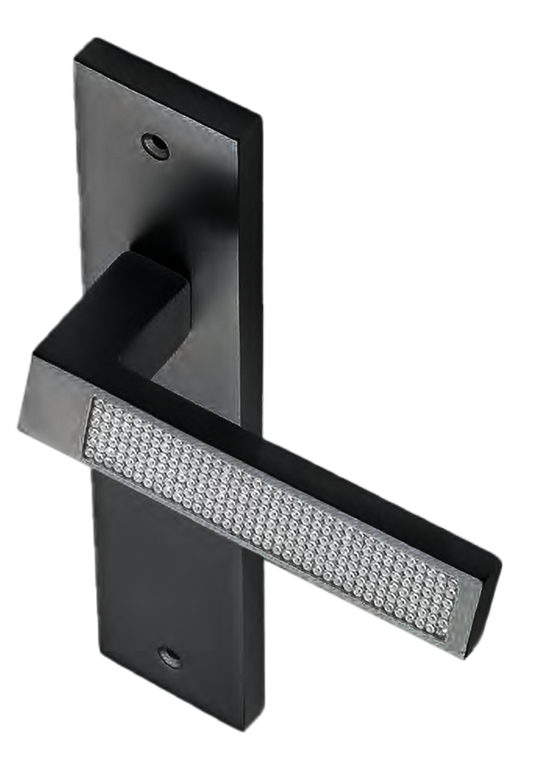 Ручка дверная на планке Ручка дверная на планке DOLCE VITA PL NERO, цвет черный фото купить в Москве