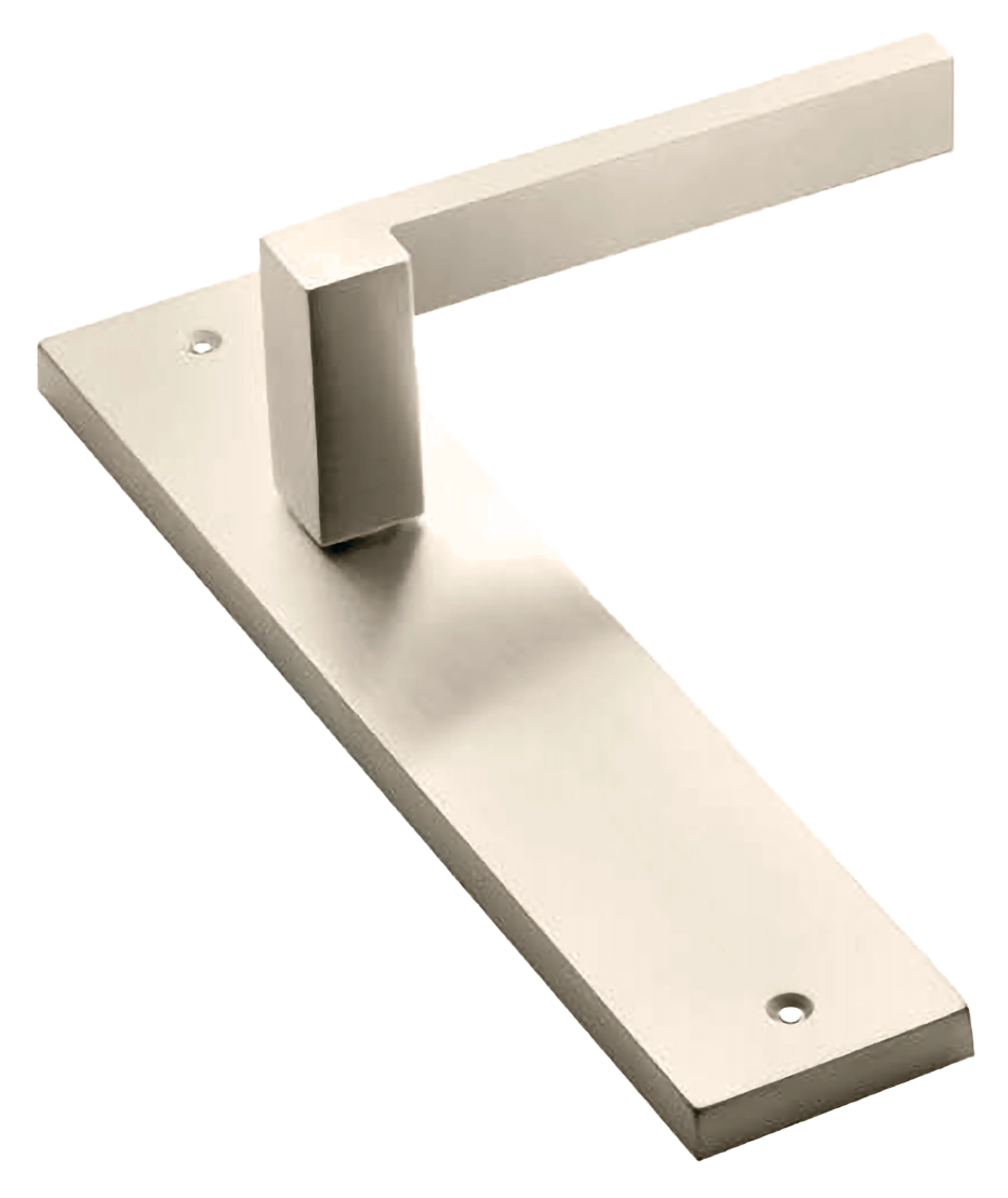 Ручка дверная на планке STONE PL NIS, цвет матовый никель, латунь фото купить в Москве