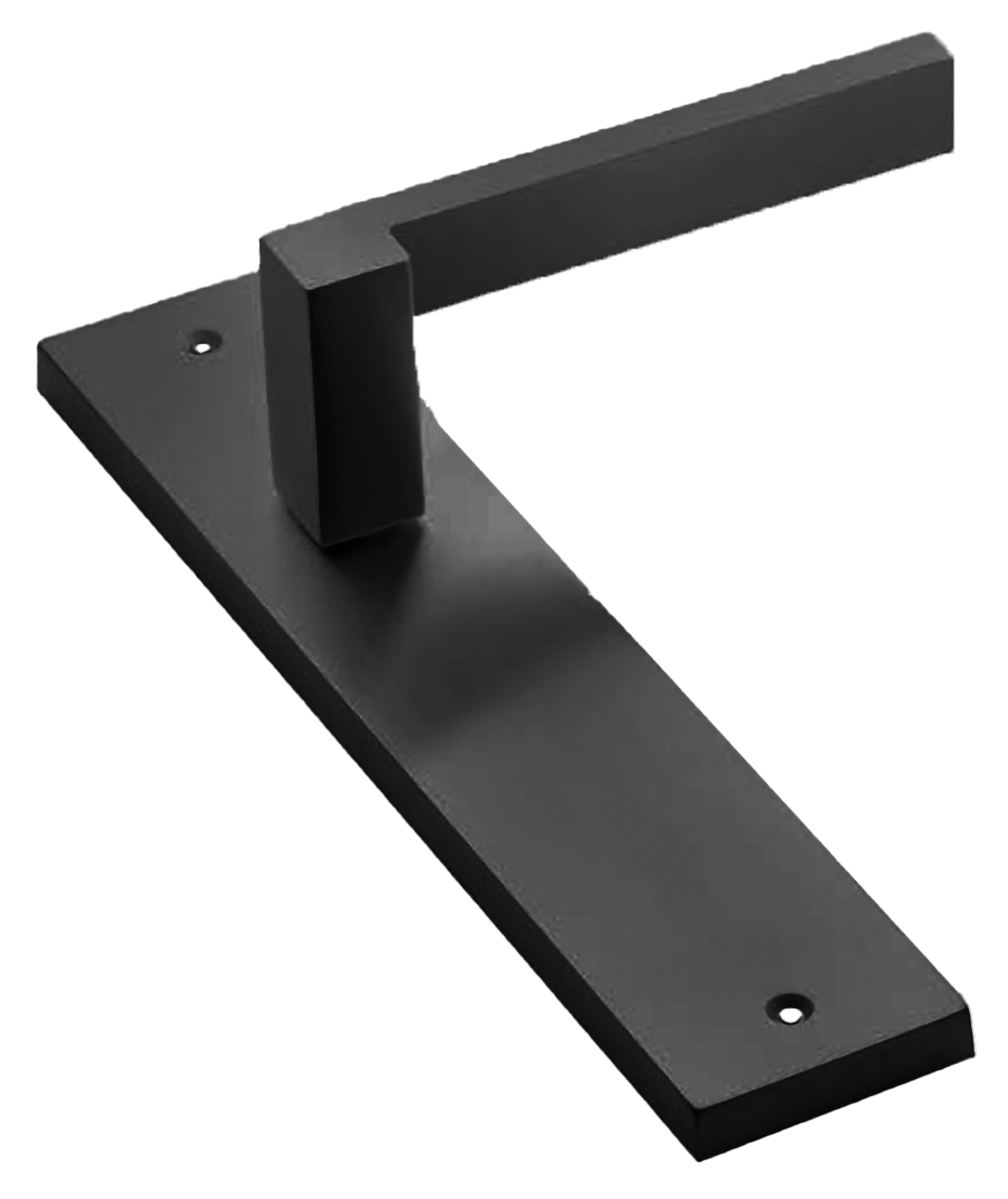 Ручка дверная на планке STONE PL NERO, цвет черный, латунь фото купить в Москве