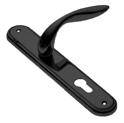 Ручка дверная на планке LEON PL NERO, цвет черный, латунь фото купить в Москве