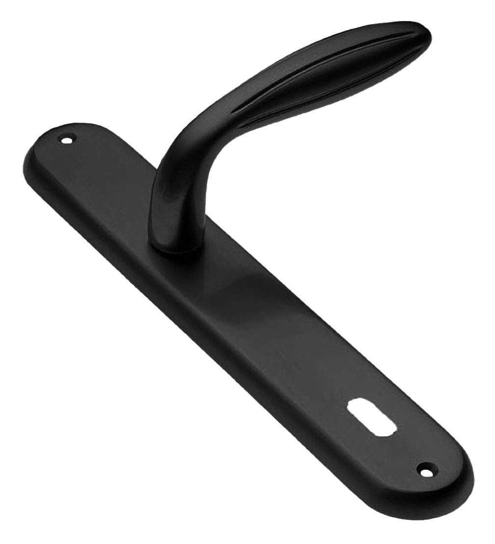 Ручка дверная на планке BUD PL NERO, цвет черный, латунь фото купить в Москве