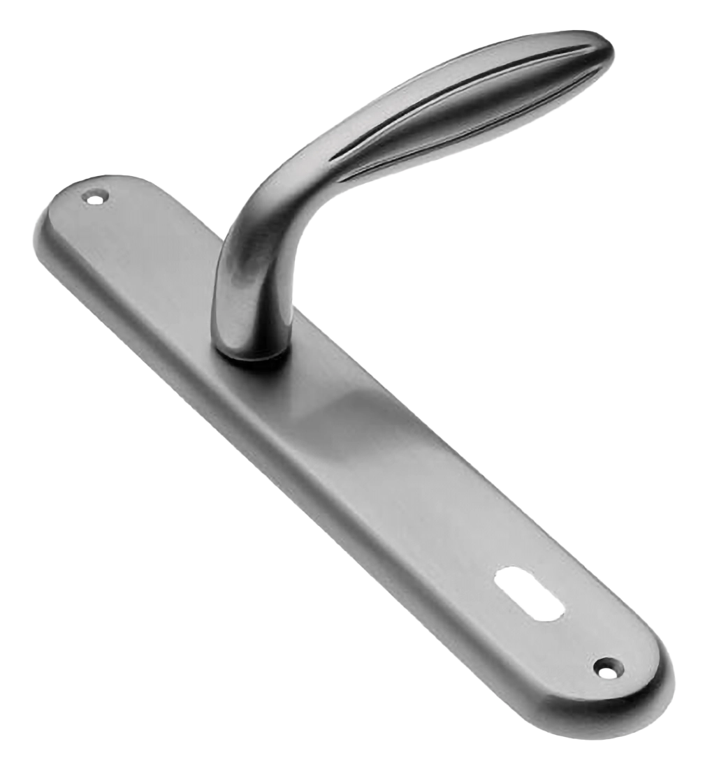 Ручка дверная на планке BUD PL CSA, цвет матовый хром, латунь фото купить в Москве