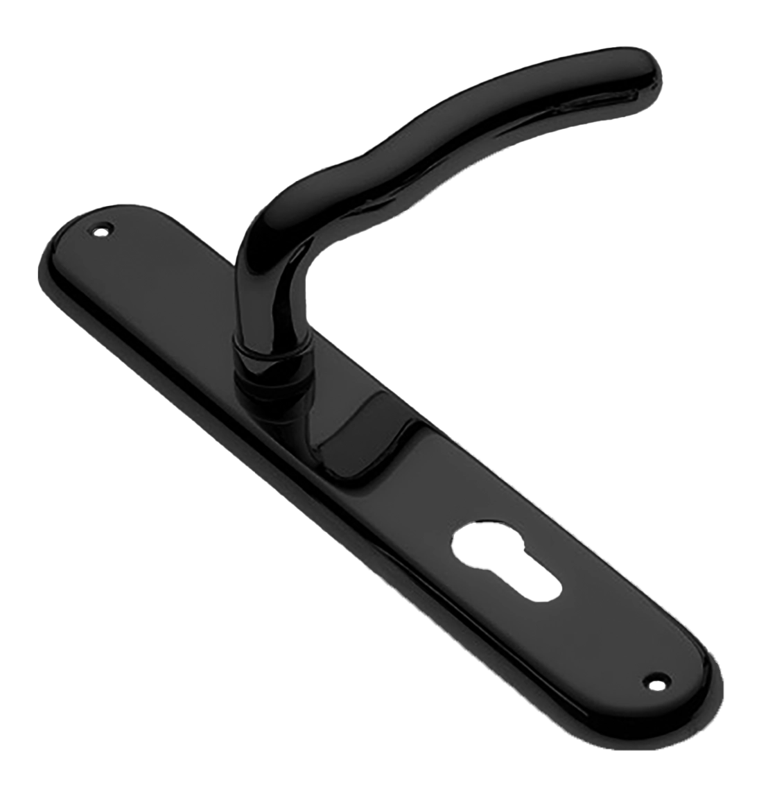 Ручка дверная на планке SNAKE PL NERO, цвет черный, латунь фото купить в Москве