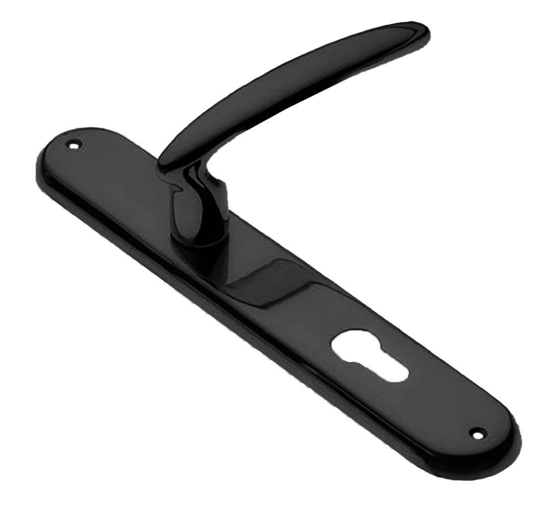 Ручка дверная на планке FLAMINGO PL NERO, цвет черный, латунь фото купить в Москве