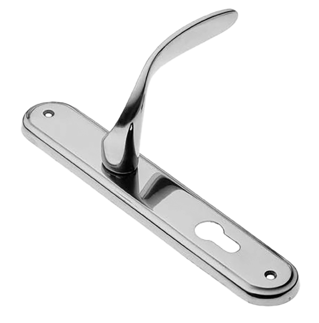 Ручка дверная на планке COBRA PL CRO, цвет хром, латунь фото купить в Москве