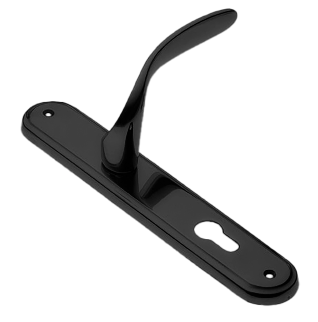 Ручка дверная на планке COBRA PL NERO, цвет черный, латунь фото купить в Москве