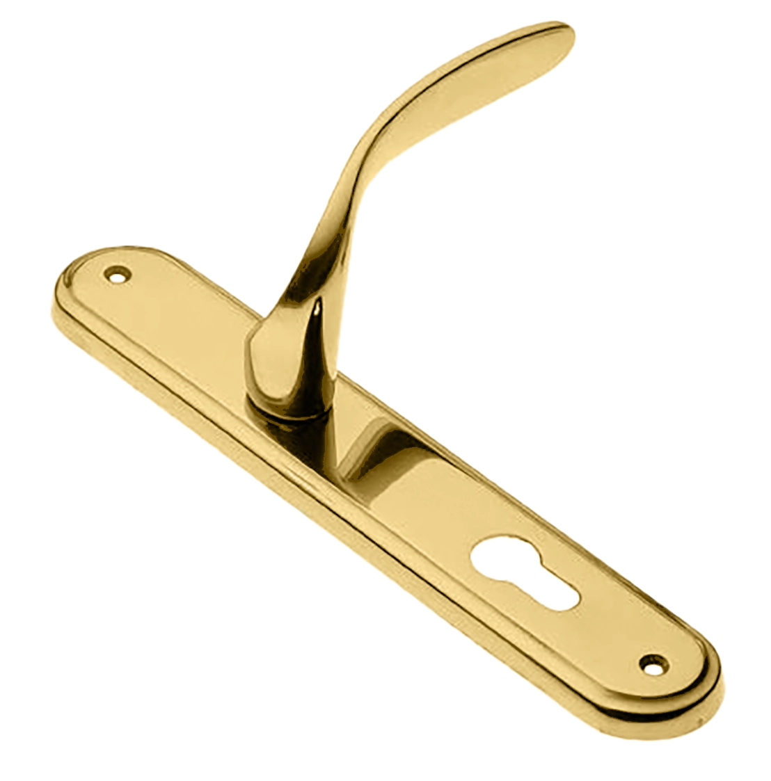 Ручка дверная на планке COBRA PL OTL, цвет золото, латунь фото купить в Москве