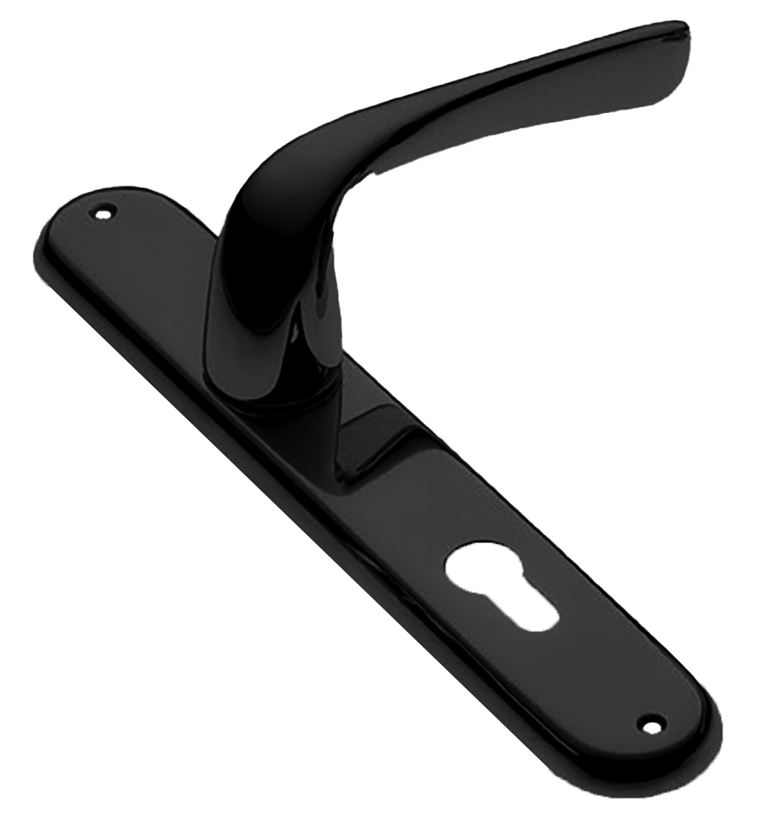 Ручка дверная на планке LE MANS PL NERO, цвет черный, латунь фото купить в Москве