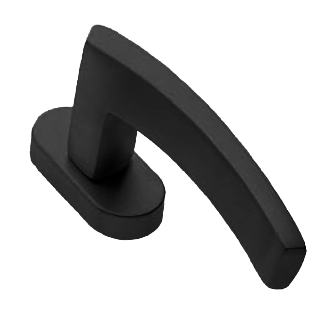 Ручка оконная WIND W1 NERO на прямоугольной розетке, цвет черный, латунь фото купить в Москве