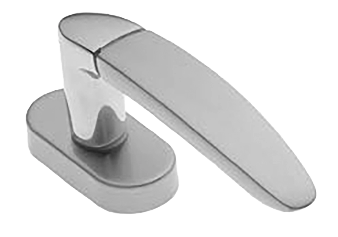 Ручка оконная SAIL W1 CSA/CRO на прямоугольной розетке, цвет матовый хром/хром, латунь фото купить в Москве