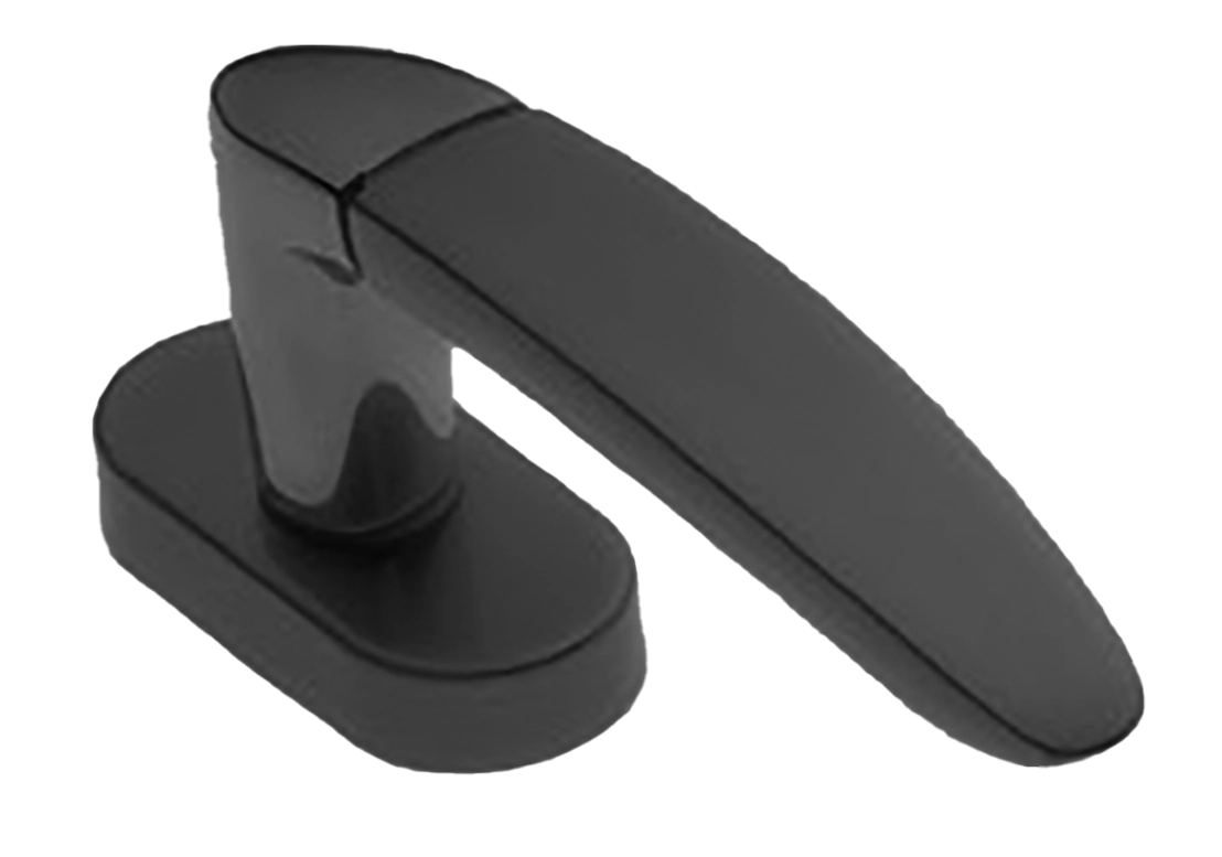 Ручка оконная SAIL W1 NERO на прямоугольной розетке, цвет черный, латунь фото купить в Москве