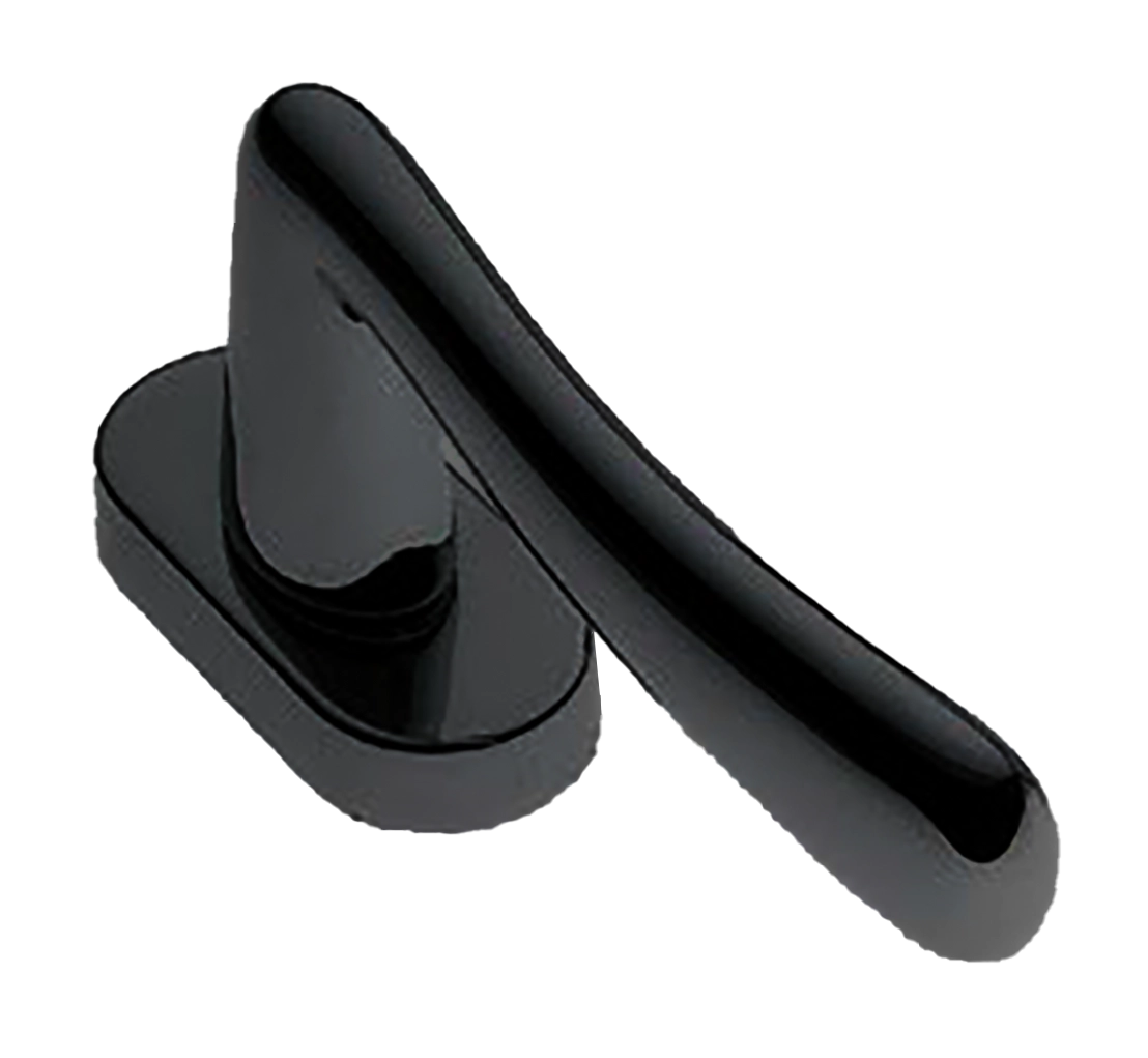 Ручка оконная COCKATOO W1 NERO на прямоугольной розетке, цвет черный, латунь фото купить в Москве