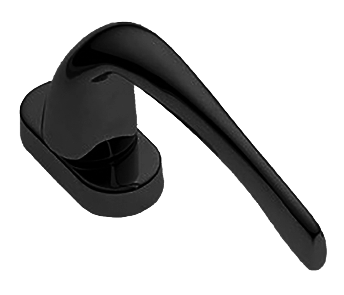 Ручка оконная LE MANS W1 NERO на прямоугольной розетке, цвет черный, латунь фото купить в Москве