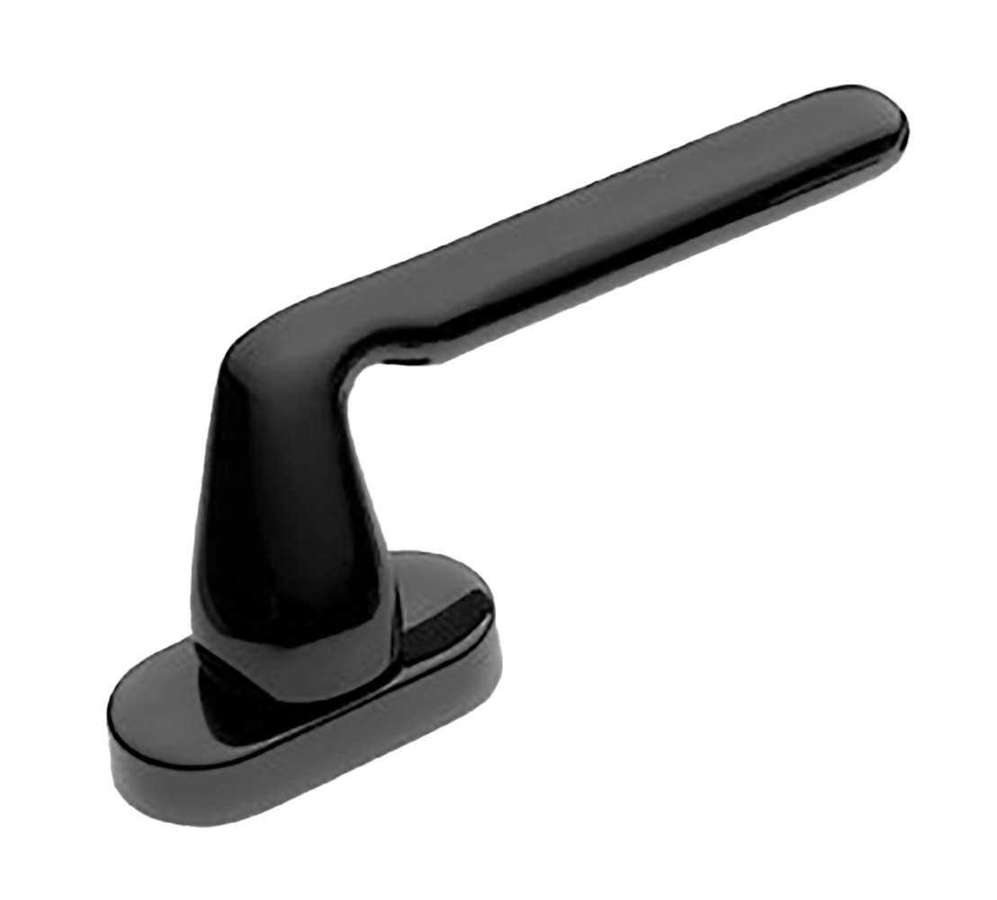 Ручка оконная NIRVANA W1 NERO на прямоугольной розетке, цвет черный, латунь фото купить в Москве