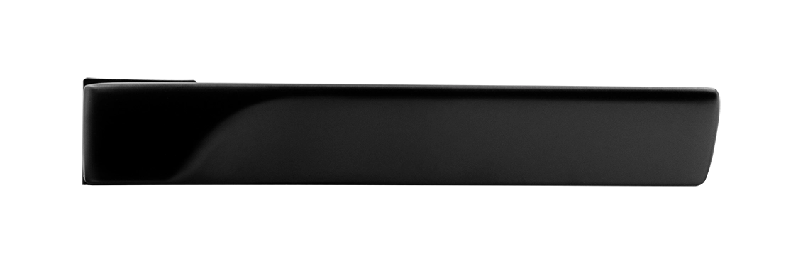 Ручка дверная FIORD-SM NERO-ST, с невидимой квадратной розеткой, цвет черный soft-touch, ЦАМ фото купить в Москве