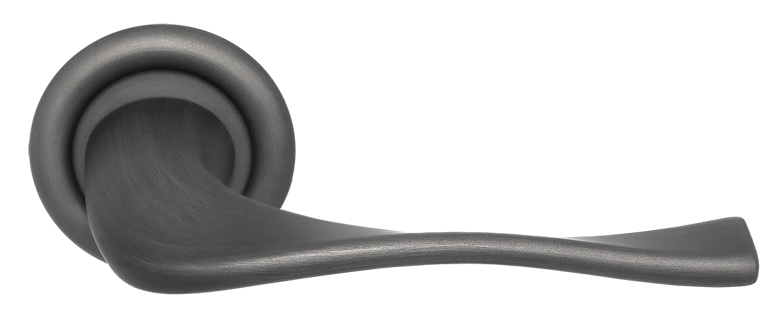 Ручка дверная SKYSCRAPER R7 SST на круглой розетке, цвет Летняя гроза/Summer Storm фото фурнитура Москва